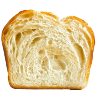 Soft and fluffy slice of freshly baked bread with a delicate swirl pattern inside png