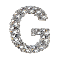 Letter G Made of Diamonds png