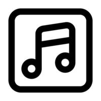 Abstract Music Note Icon in Bold Graphic Style vector