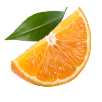 Vibrant Orange with leaves on transparent background png