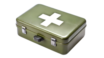 Army first aid kit box on transparent background png