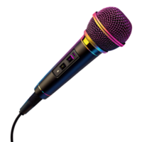 Microphone vibrant color isolated on transparency background png