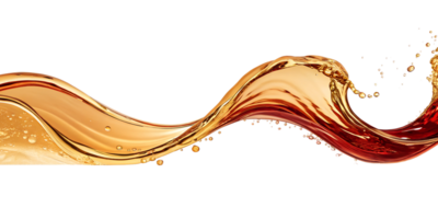 Abstract style showcasing a flowing wave of golden and red mix liquid isolated on transparency background png