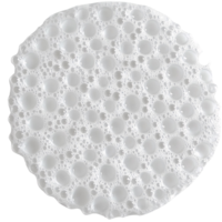 White soap foam texture with bubbles isolated on transparent background png