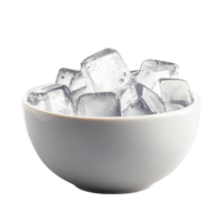 Frosty Ice Cubes in Clean White Container Isolated on Transparent Background png