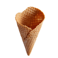 Waffle Ice Cream Cone Without Ice Cream on Transparent Background png