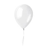 White balloon with string on transparent background png
