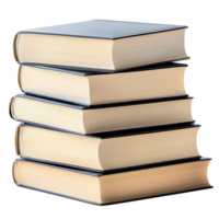 Stack of books on transparent background png