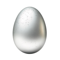 Silver egg isolated on transparent background png