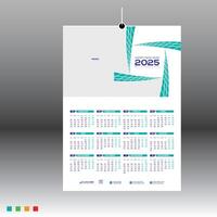 Calendar design for use on walls and anywhere vector