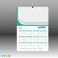 Wall Calendar template for use on anywhere vector