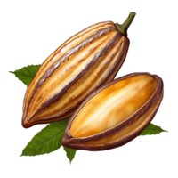 Cocoa pods with open seed isolated Oyster mushrooms cluster on transparent background png