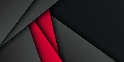 Red background overlap dimension gray illustration message board for text and message design modern website. vector