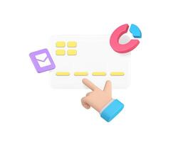 Banking account analyzing budget balance checking statistic 3d icon realistic illustration vector