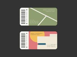 Event ticket template set. Ticket mockup. vector