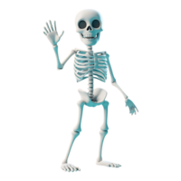 A skeleton is waving in the air on a transparent background png