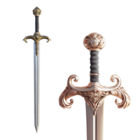Sword and dagger on transparent background png