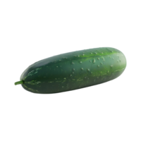A cucumber is shown on a transparent background png