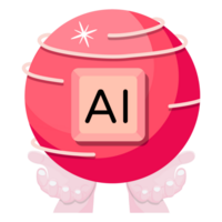 A red ball with the word ai on it png