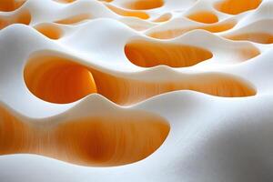 Abstract Waveform Patterns in Orange and White for Modern Design Aesthetics photo