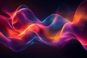Abstract Colorful Digital Waves for Modern Art and Design Applications photo