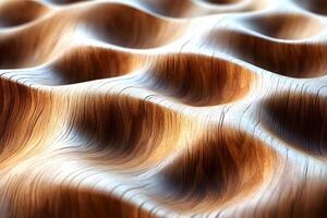 Abstract Wooden Surface with Smooth Curves for Organic Design Concepts photo