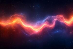 Cosmic Wave of Light and Energy in Vibrant Nebula for Space-Themed Designs photo