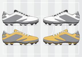 Minimal color football shoe design vector