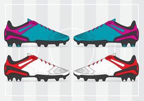 Modern design of football cleats use in soccer game vector