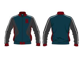 Isolated in white background letterman jacket template vector
