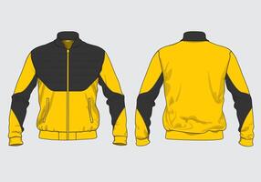 Yellow colored jacket design template vector