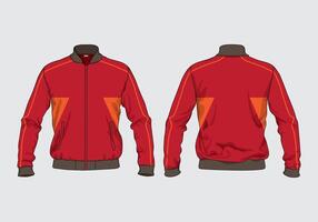 Isolated jacket apparel in red hue color combination vector