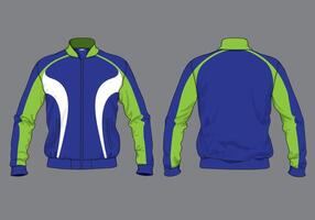 Men's Jacket Template Design in Blue and green color combination vector