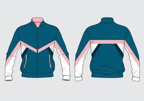 Women's Jacket design template Mock up front and back view vector