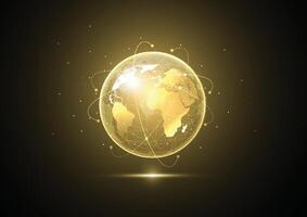 Abstract global network connection vector
