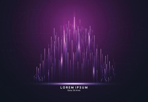 Lines composed of glowing backgrounds. Digital high tech city concept. Future urban architecture neon light