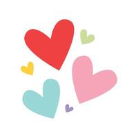 Colorful Hearts Template vector