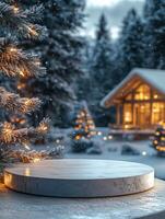 Winter Wonderland with Twinkling Lights photo