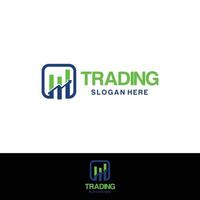 Logo trading charts simple and modern. This trading logo is used for digital purposes. The logo is simple and modern. vector
