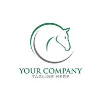 Hourse head logo design Image vector