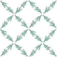 A bunch of fragrant herbs regular repeating pattern of diamonds. Witchcraft wild grasses in the pattern. Botanical sketch backdrop vector