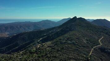 Aerial view of Sant P. de Rodes is a former Benedictine monastery video