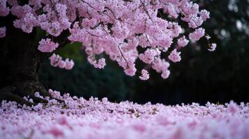A pink tree with lots of pink flowers photo