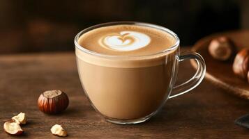 Coffee with hazelnuts photo