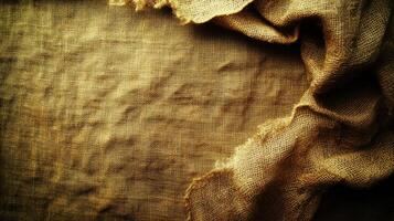 Old cloth texture background with old brown fabric photo