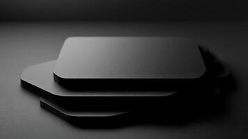 A black square with a black background photo