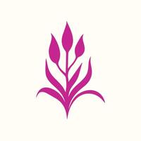 A pink flower is shown in a simple design vector