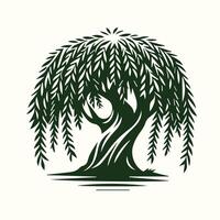 Creative tree silhouette design on a white background vector
