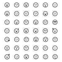 Rating emoji set. flat round outline style. Excellent, Good, Average, poor and bad reaction variations. for your products, apps, website and services. vector