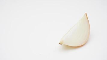 Slice of Onion on White Background photo